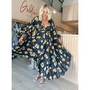 NWT Acler Palms Midi Dress in Floral Post Print